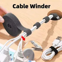 Pack de 3 Cintas Enrolladoras Reutilizables - Adiós al Caos de Cables en 5 Minutos